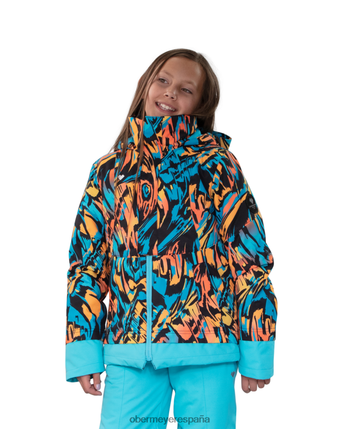 Obermeyer chaqueta con estampado taja viento remolino adolescente ropa P00B611