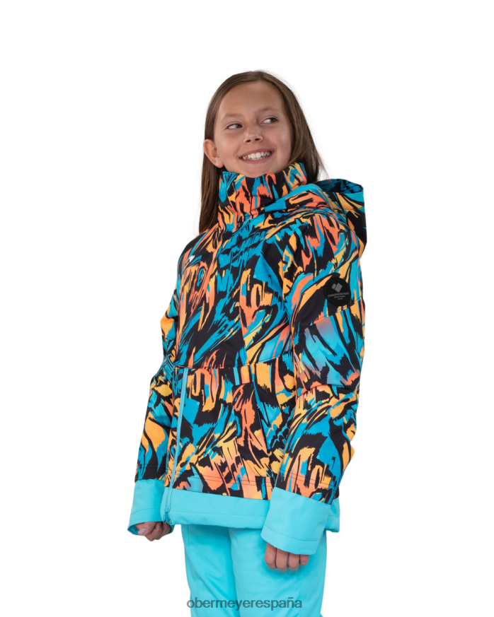 Obermeyer chaqueta con estampado taja viento remolino adolescente ropa P00B611