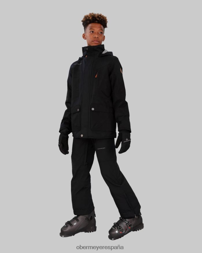 Obermeyer chaqueta de viajero negro adolescente ropa P00B665