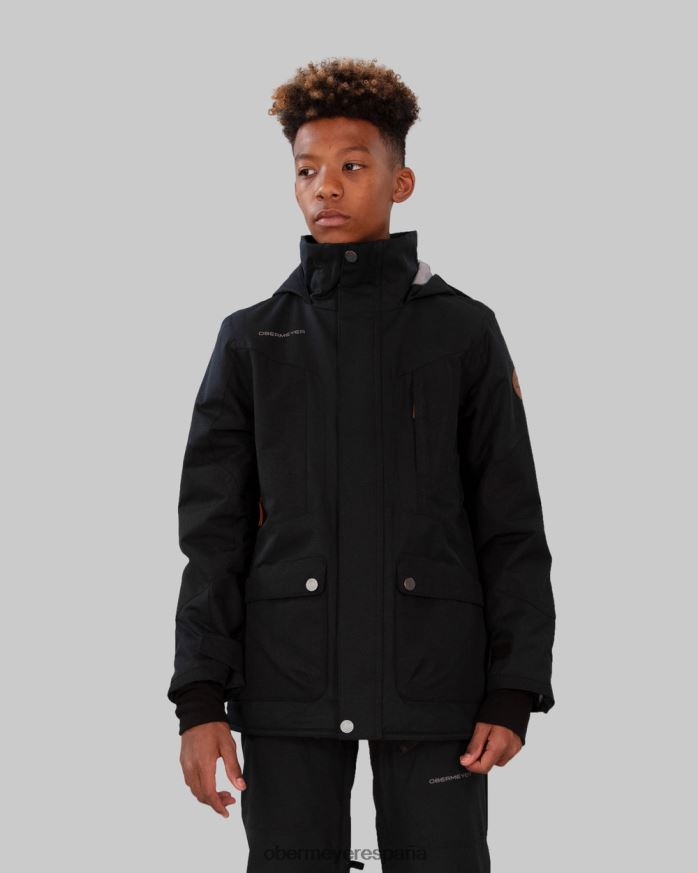 Obermeyer chaqueta de viajero negro adolescente ropa P00B665