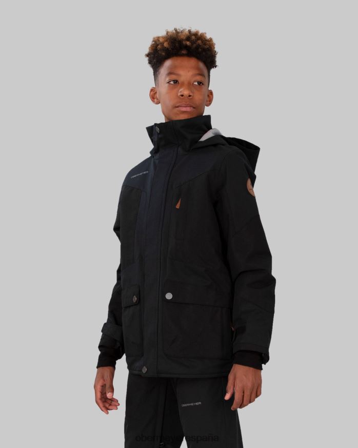 Obermeyer chaqueta de viajero negro adolescente ropa P00B665