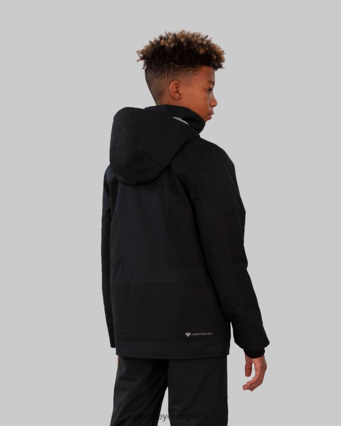 Obermeyer chaqueta de viajero negro adolescente ropa P00B665