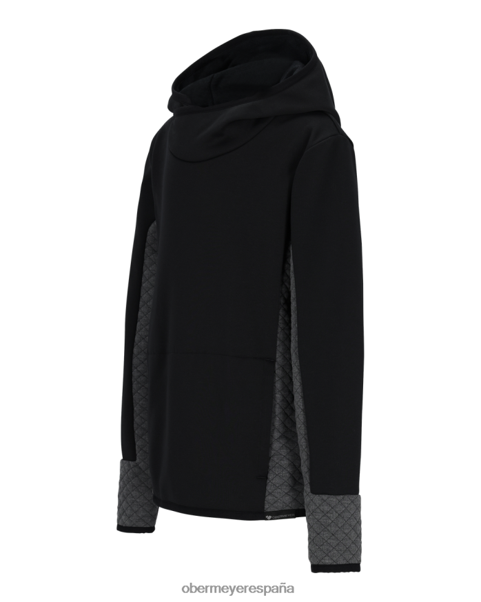 Obermeyer sudadera con capucha asher flc negro adolescente ropa P00B668