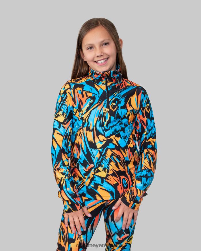 Obermeyer clara top con cremallera 1/4 viento remolino adolescente ropa P00B679