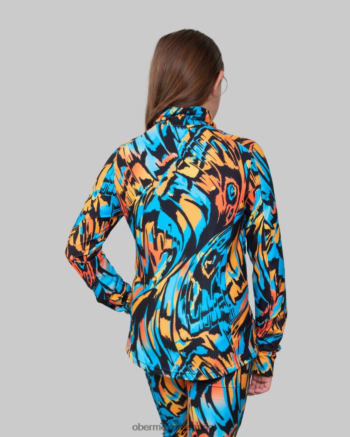 Obermeyer clara top con cremallera 1/4 viento remolino adolescente ropa P00B679