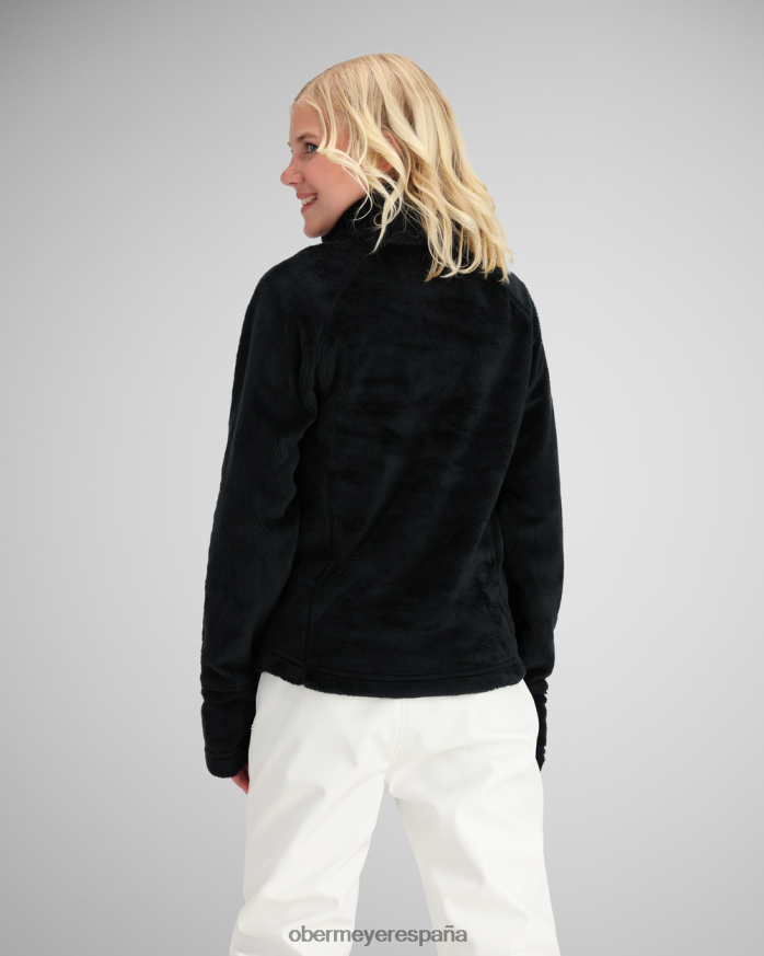 Obermeyer top de lana peluda negro adolescente ropa P00B619