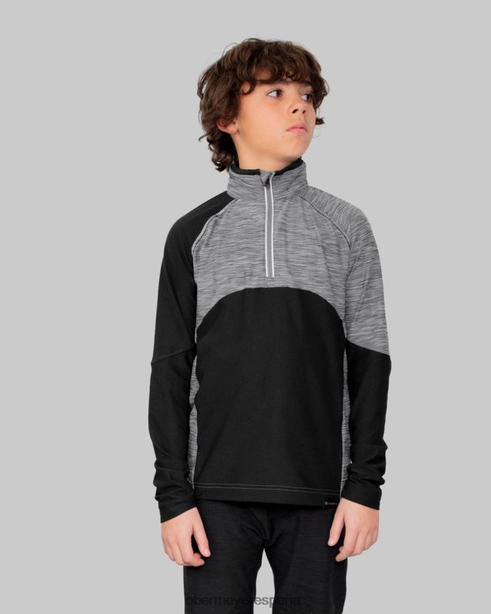 Obermeyer transporte 1/4 zip negro adolescente ropa P00B673