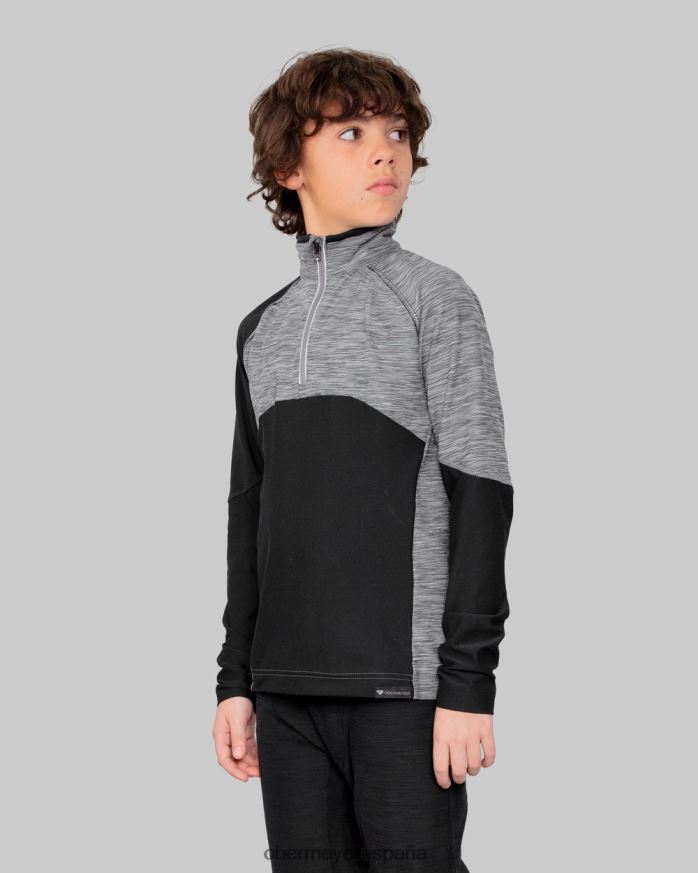 Obermeyer transporte 1/4 zip negro adolescente ropa P00B673