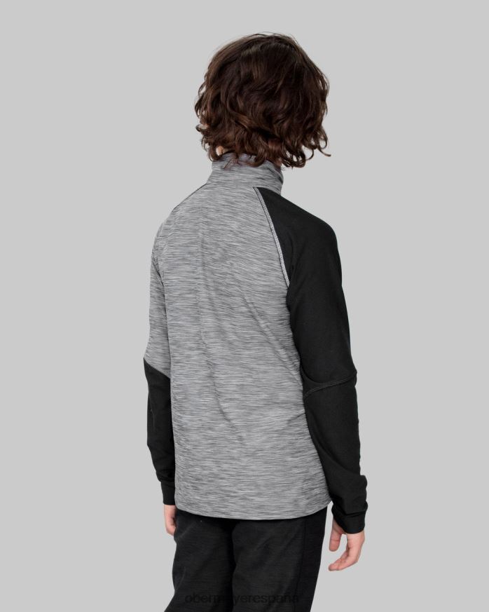 Obermeyer transporte 1/4 zip negro adolescente ropa P00B673