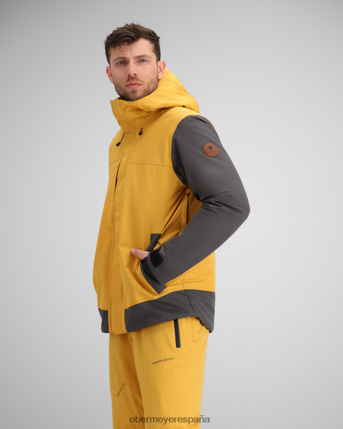 Obermeyer chaqueta con ojales arenisca hombres ropa P00B434
