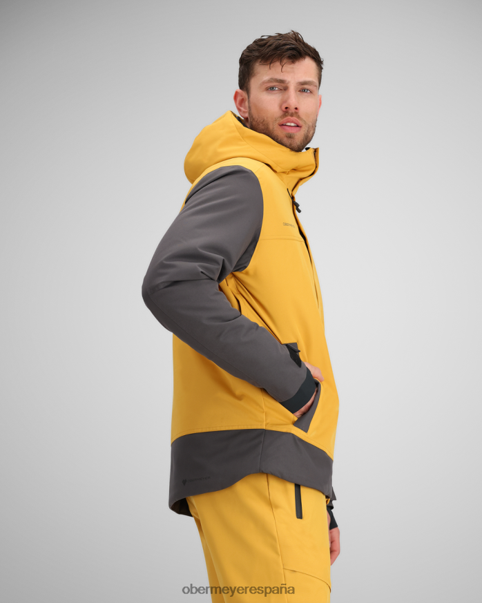 Obermeyer chaqueta con ojales arenisca hombres ropa P00B434