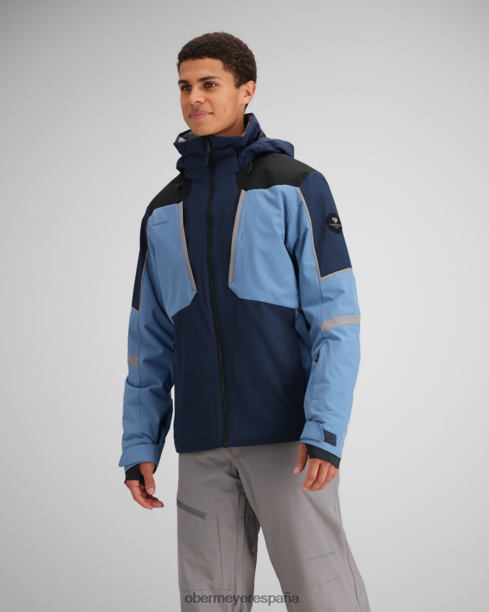 Obermeyer chaqueta de base azules descoloridos hombres ropa P00B321