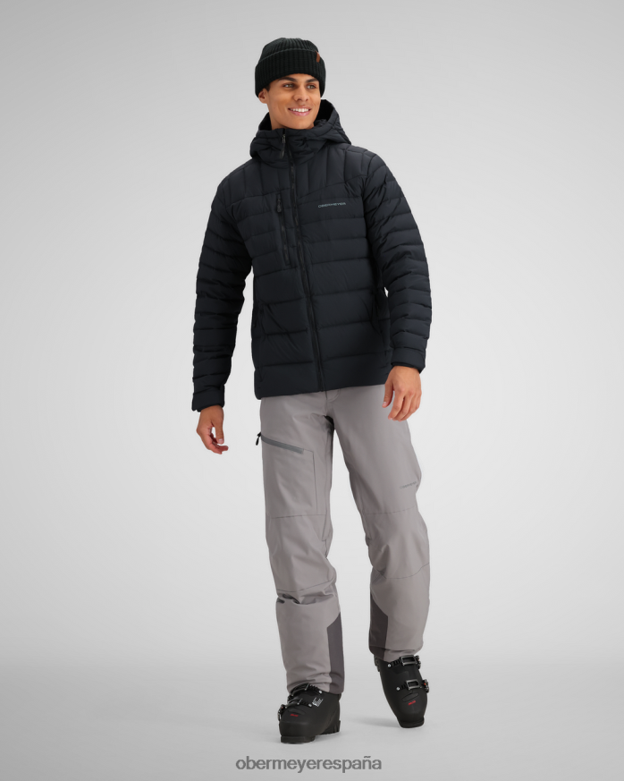 Obermeyer klaus abajo con capucha negro hombres ropa P00B436