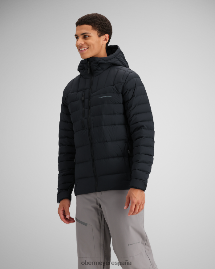 Obermeyer klaus abajo con capucha negro hombres ropa P00B436