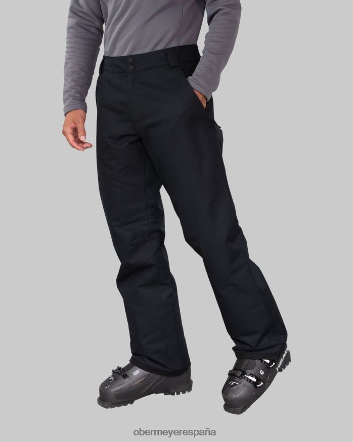 Obermeyer pantalón trapezoidal negro hombres ropa P00B504
