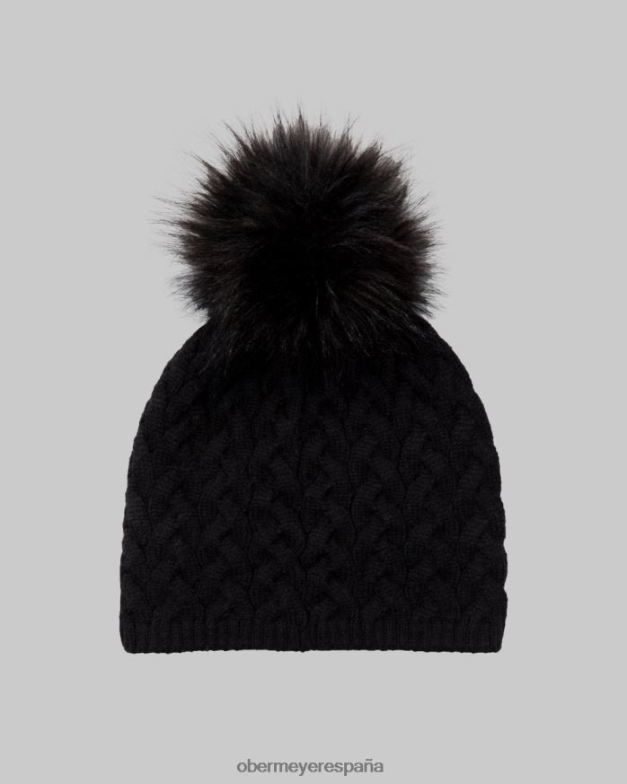 Obermeyer gorro nyc ff con pompón negro mujer accesorio P00B65