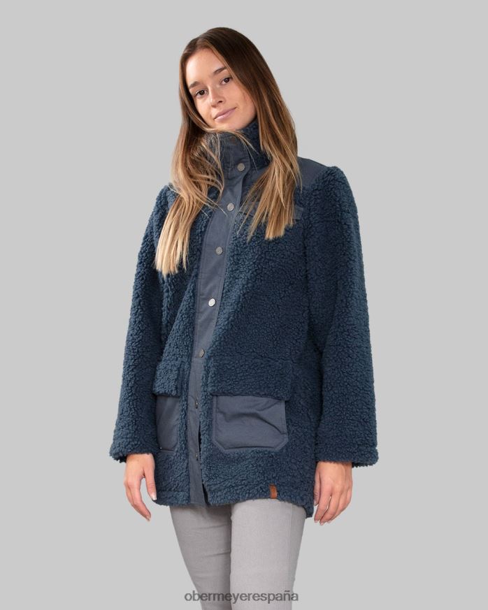 Obermeyer chaqueta andie sherpa índigo crudo mujer ropa P00B277
