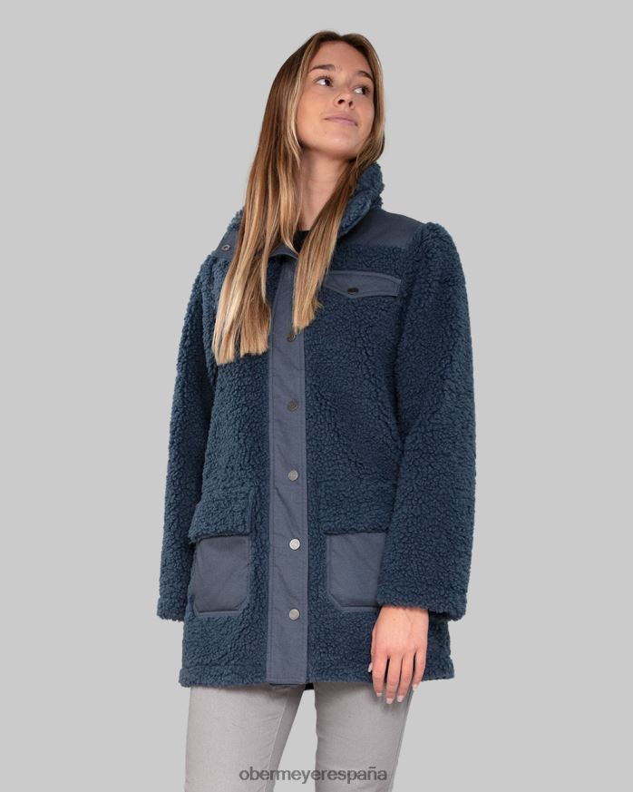 Obermeyer chaqueta andie sherpa índigo crudo mujer ropa P00B277