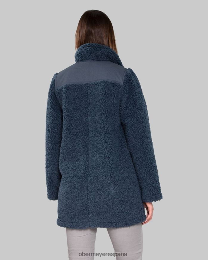 Obermeyer chaqueta andie sherpa índigo crudo mujer ropa P00B277