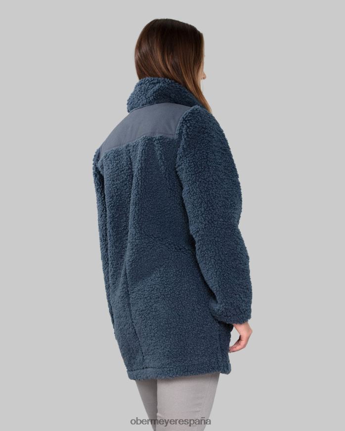 Obermeyer chaqueta andie sherpa índigo crudo mujer ropa P00B277