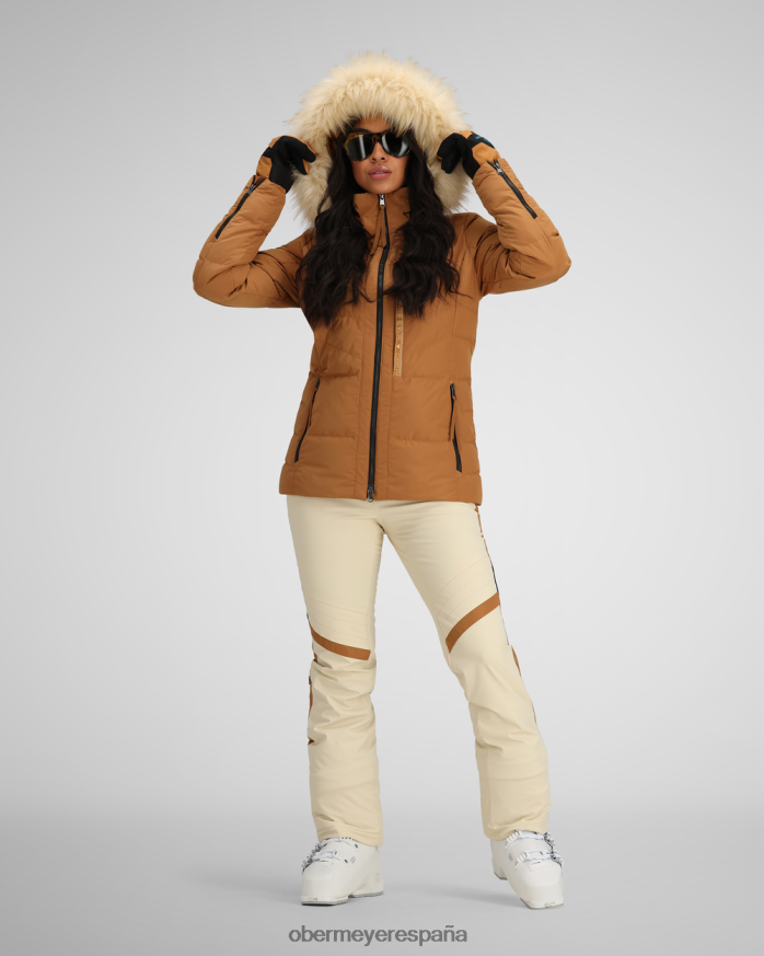 Obermeyer chaqueta circular azúcar morena mujer ropa P00B6