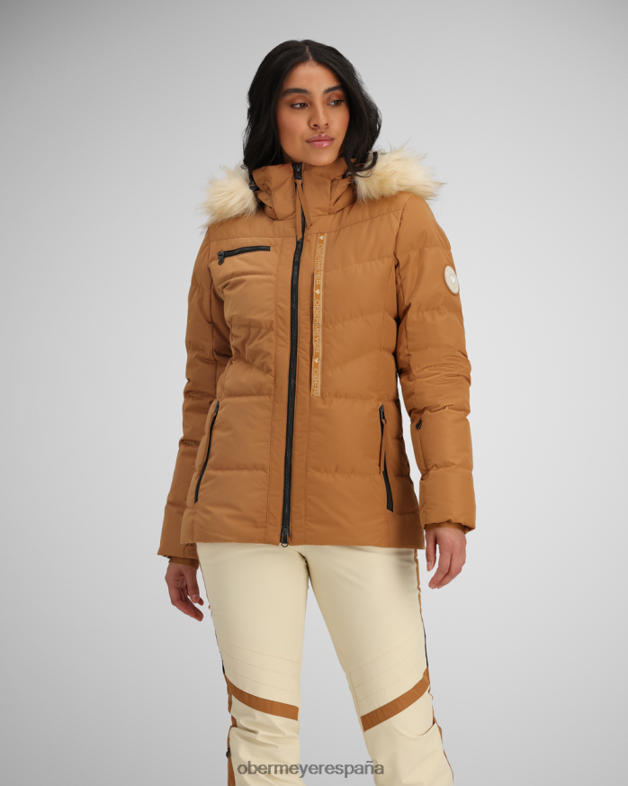 Obermeyer chaqueta circular azúcar morena mujer ropa P00B6