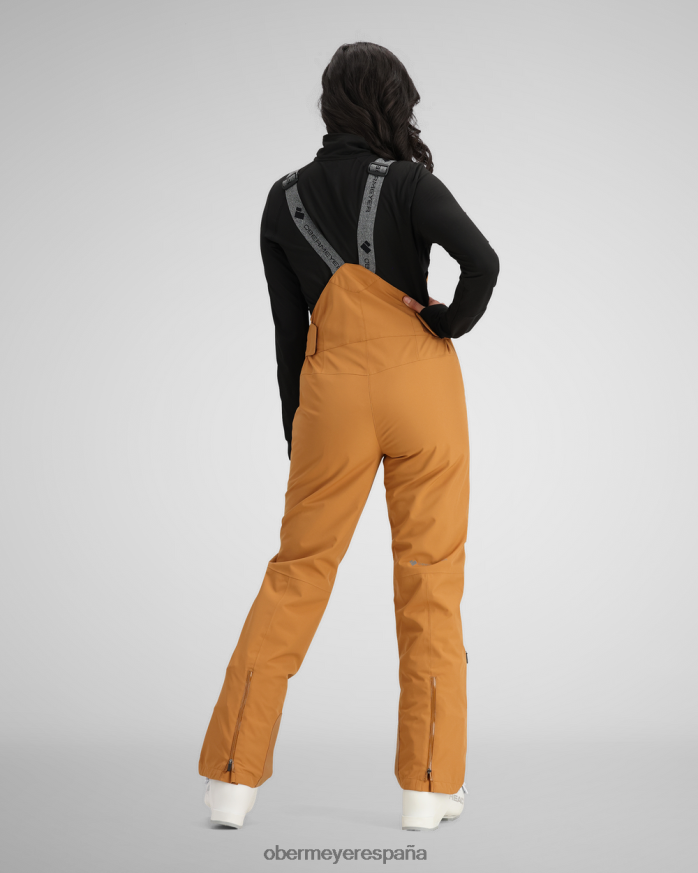 Obermeyer pantalón con pechera bliss azúcar morena mujer ropa P00B91