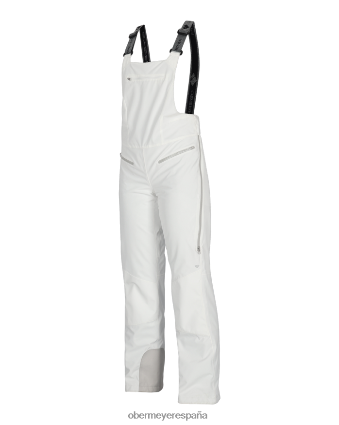 Obermeyer pantalón con pechera bliss blanco mujer ropa P00B90