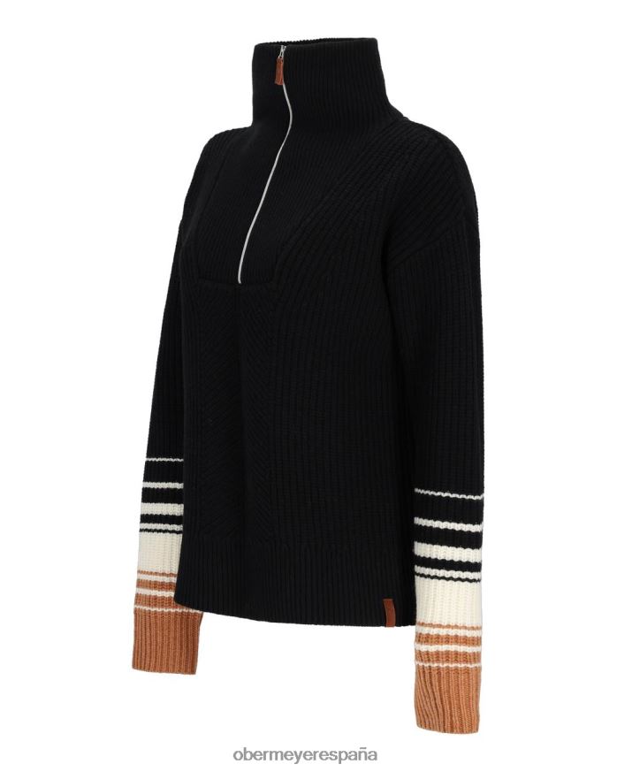 Obermeyer suéter ágil con media cremallera negro mujer ropa P00B219