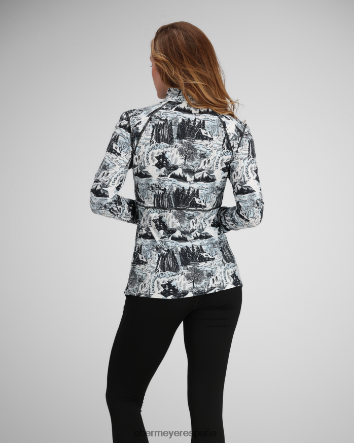 Obermeyer descubrir 1/4 zip bloque de madera mujer ropa P00B182