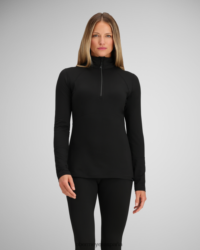 Obermeyer descubrir 1/4 zip negro mujer ropa P00B180