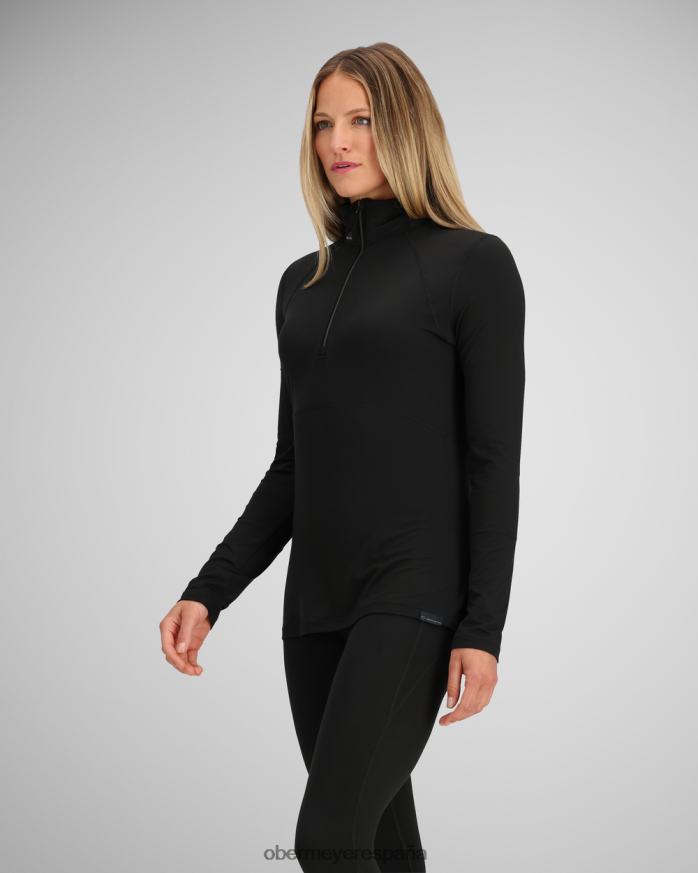 Obermeyer descubrir 1/4 zip negro mujer ropa P00B180