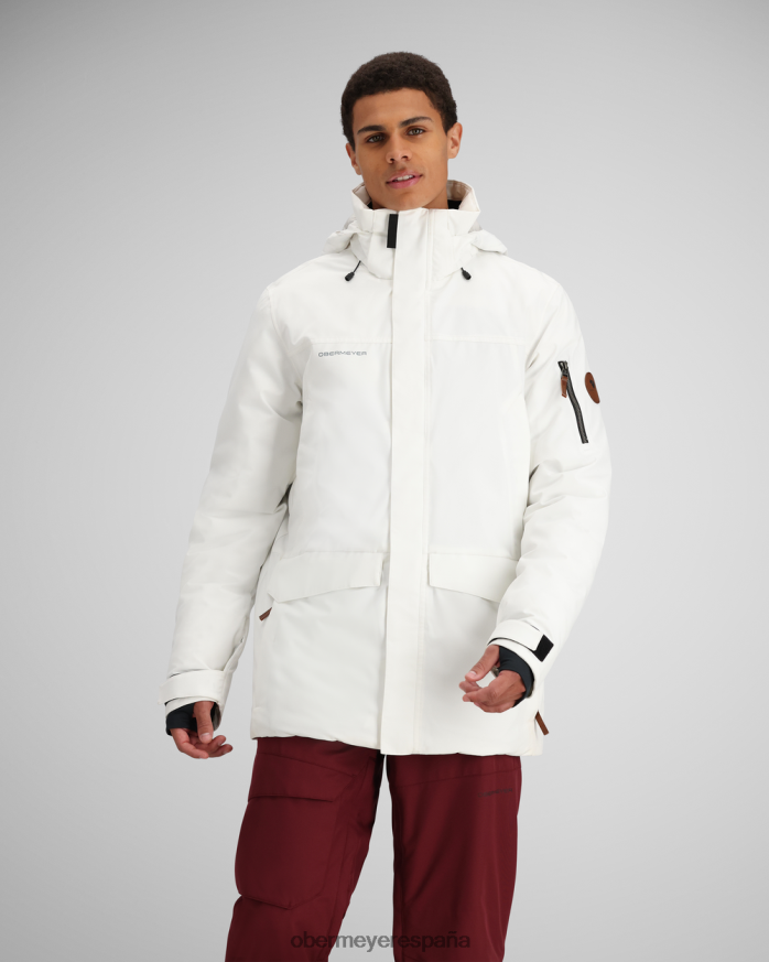 Obermeyer chaqueta de cresta blanco unisexo ropa P00B440