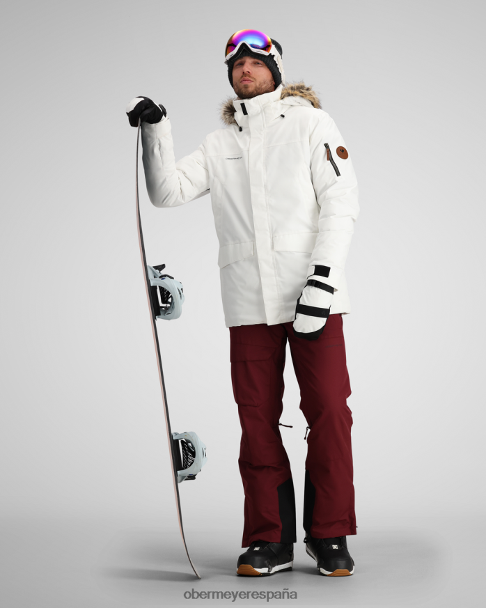 Obermeyer chaqueta ridgeline con piel sintética blanco unisexo ropa P00B391