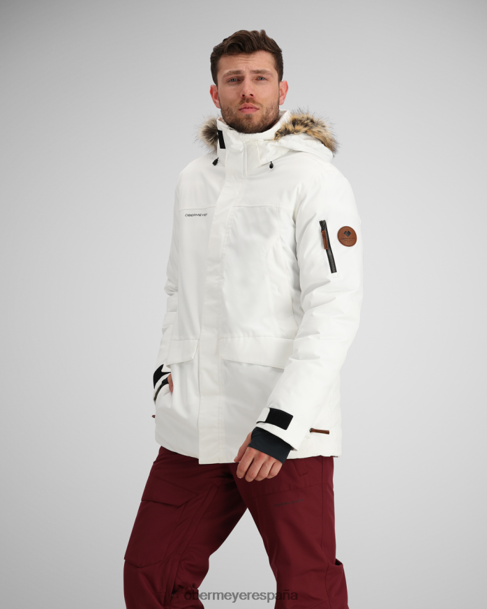 Obermeyer chaqueta ridgeline con piel sintética blanco unisexo ropa P00B391